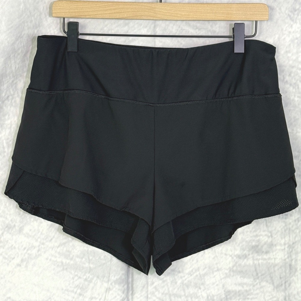 Spyder Active Black Double Layer Running Shorts Athletic Shorts Women's Size L